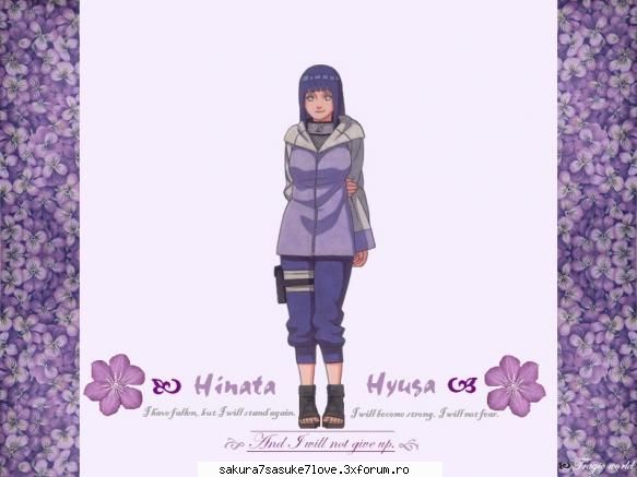 hinata hyuga- este fiica lui hiashi şi face parte din familia ea nu este foarte �nsă se