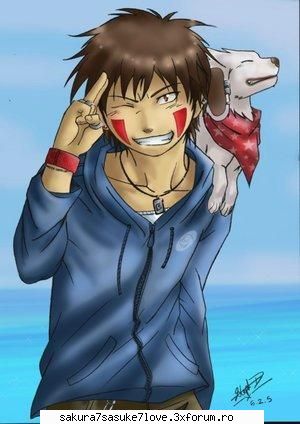 kiba inuzuka- este �n cu hinata şi shino şi o are ca sensei pe kurenai yuuhi. parte din